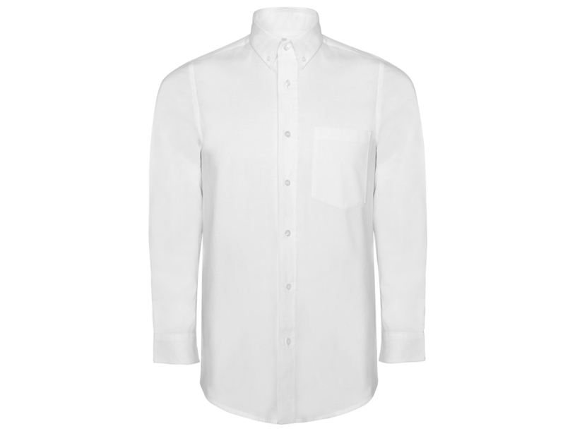 Рубашка с длинным рукавом Oxford, мужская (белый) 2XL (Изображение 1)