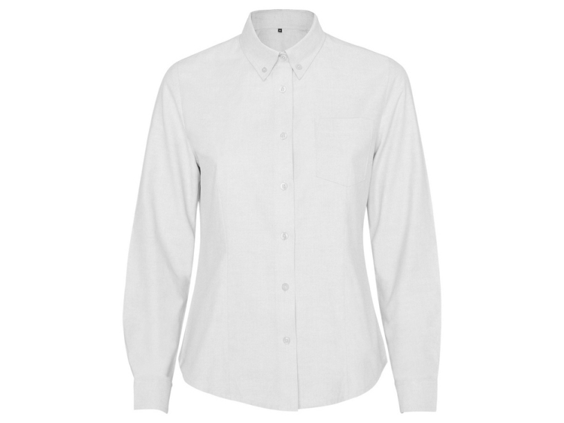 Рубашка с длинным рукавом Oxford, женская (белый) 3XL (Изображение 1)