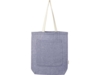 Эко-сумка Rainbow из переработанного хлопка с передним карманом (синий)  (Изображение 2)