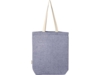 Эко-сумка Rainbow из переработанного хлопка с передним карманом (синий)  (Изображение 3)