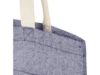 Эко-сумка Rainbow из переработанного хлопка с передним карманом (синий)  (Изображение 5)
