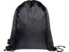Складная сумка со шнурком Ash из переработанных материалов, соответствующих стандарту GRS, объемом 7 л, черный (Изображение 3)