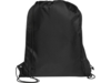 Изолированная сумка со шнурком Adventure из переработанных материалов (черный)  (Изображение 3)
