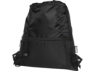 Изолированная сумка со шнурком Adventure из переработанных материалов (черный) 
