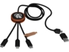 SCX.design C37 Зарядный кабель 3 в 1 из переработанного PET-пластика со светящимся логотипом и скругленным деревянным корпусом, дерево (Изображение 5)