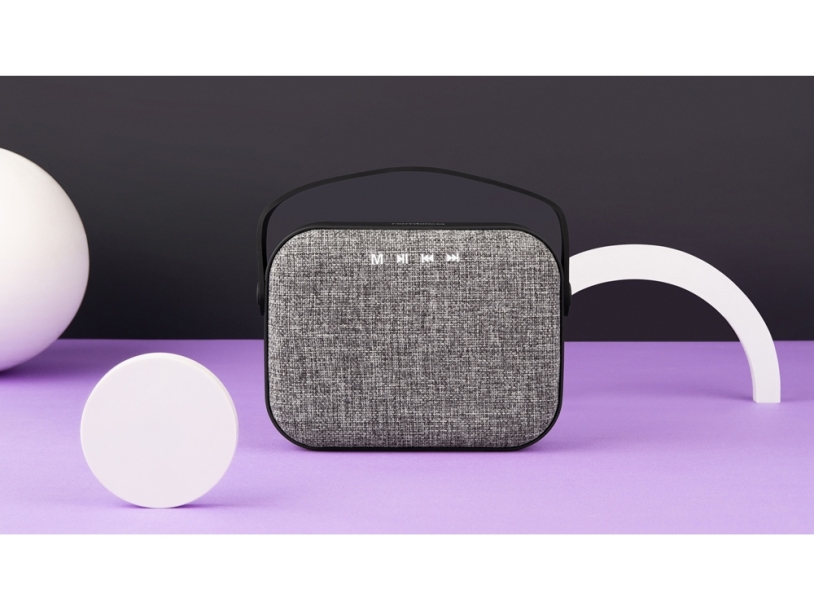 Портативная колонка Rombica Mysound Mia с логотипом, серый (Изображение 6)