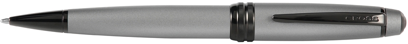 Шариковая ручка Cross Bailey Matte Grey Lacquer. Цвет - серый. (Изображение 1)