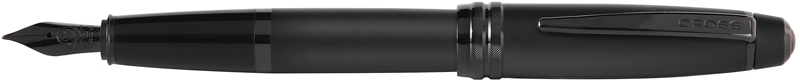 Перьевая ручка Cross Bailey Matte Black Lacquer, перо F. Цвет - черный. (Изображение 1)