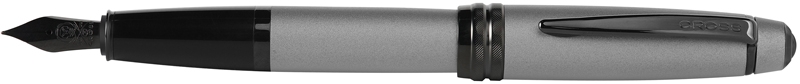 Перьевая ручка Cross Bailey Matte Grey Lacquer, перо F. Цвет - серый. (Изображение 1)