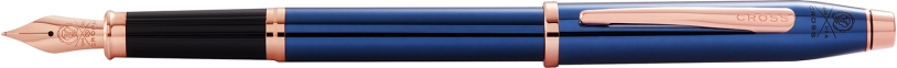 Перьевая ручка Cross Century II Translucent Cobalt Blue Lacquer, перо М (Изображение 1)