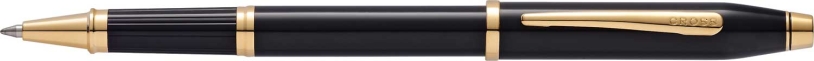 Ручка-роллер Cross Century II Black lacquer, черный лак с позолотой 23К (Изображение 1)