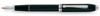 Перьевая ручка Cross Townsend. Цвет - черный, перо - золото 18К/родий, тонкое. (Изображение 1)