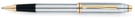 Ручка-роллер Selectip Cross Townsend. Цвет - серебристый с золотистой отделкой.