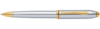 Шариковая ручка Cross Townsend. Цвет - серебристый с золотистой отделкой. (Изображение 1)