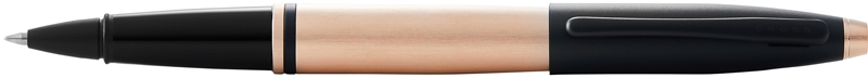Ручка-роллер Cross Calais Brushed Rose Gold Plate and Black Lacquer (Изображение 1)