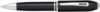 Шариковая ручка Cross Peerless 125. Цвет - черный/платина (Изображение 1)