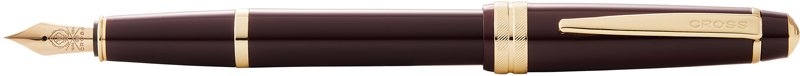 Перьевая ручка Cross Bailey Light Polished Burgundy Resin and Gold Tone, перо M (Изображение 1)