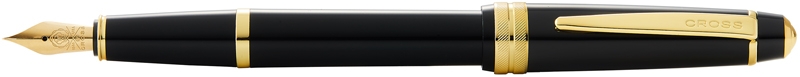 Перьевая ручка Cross Bailey Light Polished Black Resin and Gold Tone, перо F (Изображение 1)