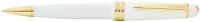 Шариковая ручка Cross Bailey Light Polished White Resin and Gold Tone