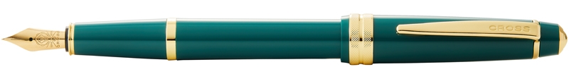 Перьевая ручка Cross Bailey Light Polished Green Resin and Gold Tone, перо F (Изображение 1)