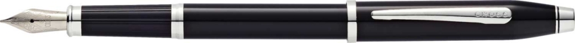 Перьевая ручка Cross Century II Black lacquer, черный лак с отделкой родием, перо M (Изображение 1)