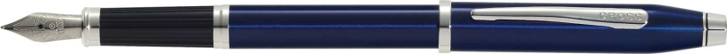 Перьевая ручка Cross Century II Blue lacquer, синий лак с отделкой родием, перо М (Изображение 1)
