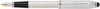 Перьевая ручка Cross Townsend со стилусом 8мм. Цвет - платиновый, перо - золото 18К Solid Gold/родий (Изображение 1)