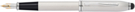 Перьевая ручка Cross Townsend со стилусом 8мм. Цвет - платиновый, перо - золото 18К Solid Gold/родий