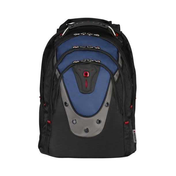 Рюкзак WENGER Ibex 17", черный/синий, полиэстер/ПВХ, 37 x 26 x 47 см, 23 л (Изображение 1)