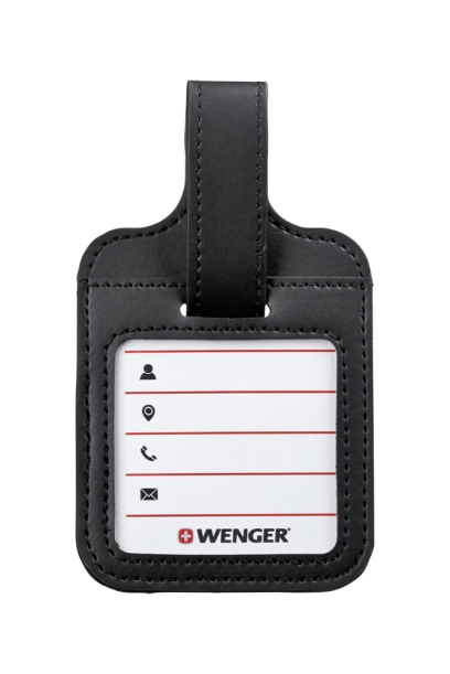 Бирка для багажа WENGER, черная, полиуретан, 9 x 14 x 1 см (Изображение 1)