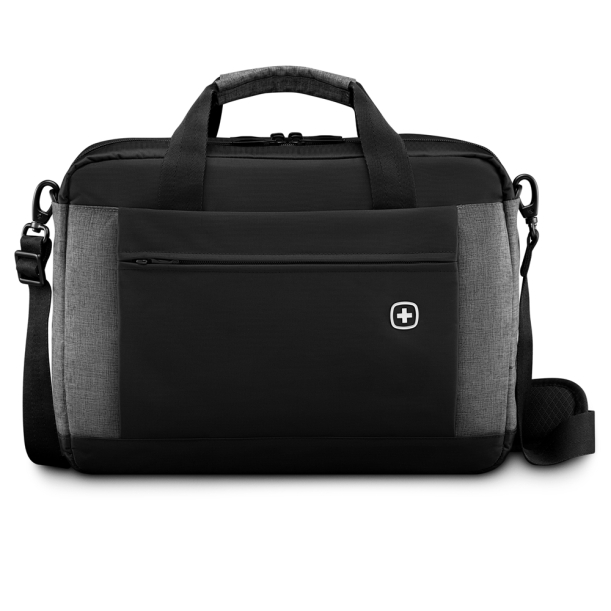 Портфель для ноутбука 16'' WENGER, черный/серый, полиэстер, 43 x 9 x 31 см, 9 л (Изображение 1)