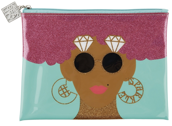 Косметичка Dewal Beauty серия "Модница", мятная 22х16,5х1,5см (Изображение 1)