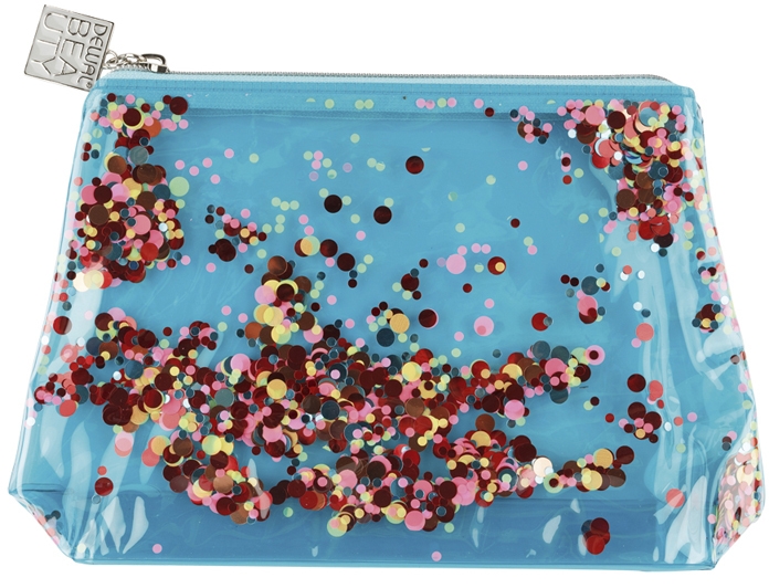 Косметичка Dewal Beauty серия "Модница",бирюзовая 20х5х16см (Изображение 1)