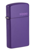 Зажигалка ZIPPO Slim® с покрытием Purple Matte, латунь/сталь, фиолетовая, матовая, 29x10x60 мм (Изображение 1)