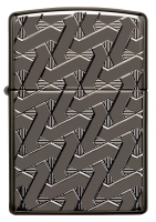 Зажигалка ZIPPO Armor™ с покрытием High Polish Black Ice®, латунь/сталь, чёрная, 38x13x57 мм