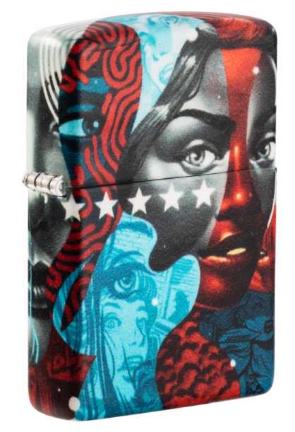 Зажигалка Zippo Tristan Eaton с покрытием White Matte, латунь/сталь, разноцветная, 38x13x57 мм (Изображение 1)