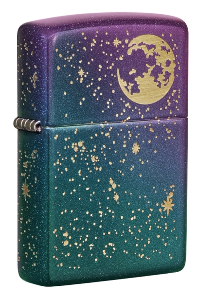 Зажигалка ZIPPO Starry Sky с покрытием Iridescent, латунь/сталь, фиолетовая, матовая, 38x13x57 мм (Изображение 1)