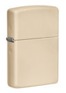 Зажигалка ZIPPO Classic с покрытием Flat Sand, латунь/сталь, бежевая, глянцевая, 38x13x57 мм
