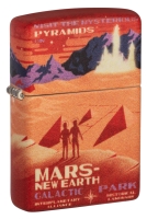 Зажигалка ZIPPO Mars Design с покрытием 540 Matte, латунь/сталь, красная, матовая, 38x13x57 мм