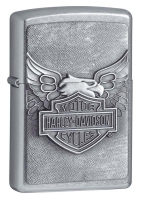 Зажигалка ZIPPO Harley-Davidson®, с покрытием Street Chrome™, латунь/сталь, серебристая, 38x13x57 мм