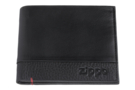 Портмоне ZIPPO с защитой от сканирования RFID, чёрное, натуральная кожа, 10,5×1,5×9 см
