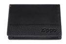Держатель для карт ZIPPO с защитой от сканирования RFID, чёрная, натуральная кожа, 10,5×1,5×7,5 см