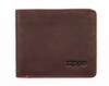 Портмоне ZIPPO, коричневое, натуральная кожа, 11x1,2x10 см (Изображение 1)
