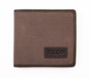 Портмоне ZIPPO, коричневое, натуральная кожа / холщовая ткань, 11x1,5x10,5 см (Изображение 1)