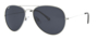 Очки солнцезащитные ZIPPO, серебристые, чёрные, оправа из меди, поляризационные линзы (Изображение 1)