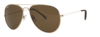 Очки солнцезащитные ZIPPO, унисекс, золотистые, оправа из меди, поляризационные линзы (Изображение 1)