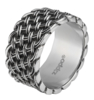Кольцо ZIPPO, серебристое, с плетёным орнаментом, нержавеющая сталь, 1,2x0,2 см, диаметр 19,1 мм (Изображение 1)