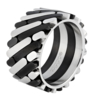Кольцо ZIPPO, серебристо-чёрное, нержавеющая сталь, 1,2x0,25 см, диаметр 20,4 мм (Изображение 1)