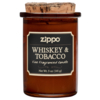 Ароматизированная свеча ZIPPO Whiskey & Tobacco, воск/хлопок/кора древесины/стекло, 70x100 мм (Изображение 1)