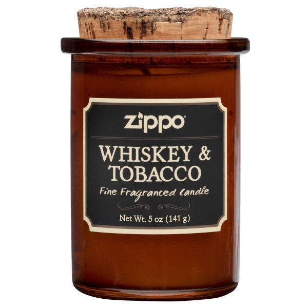Ароматизированная свеча ZIPPO Whiskey &amp; Tobacco, воск/хлопок/кора древесины/стекло, 70x100 мм (Изображение 1)